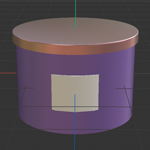 Adjusting colours and experimenting with colour settings. I ended up increasing the metalness setting on the top cylinder.