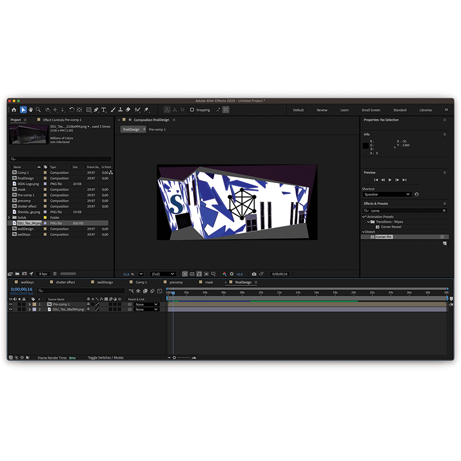 Applying the animation layer to the masked version of the photo, completing the final result.