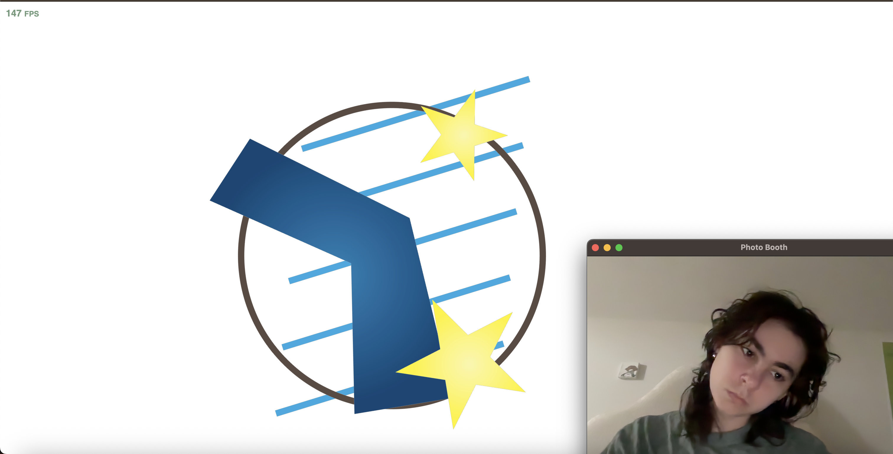 Experimentation with different angles and distances from the screen to see how the different pieces would react to my movements.