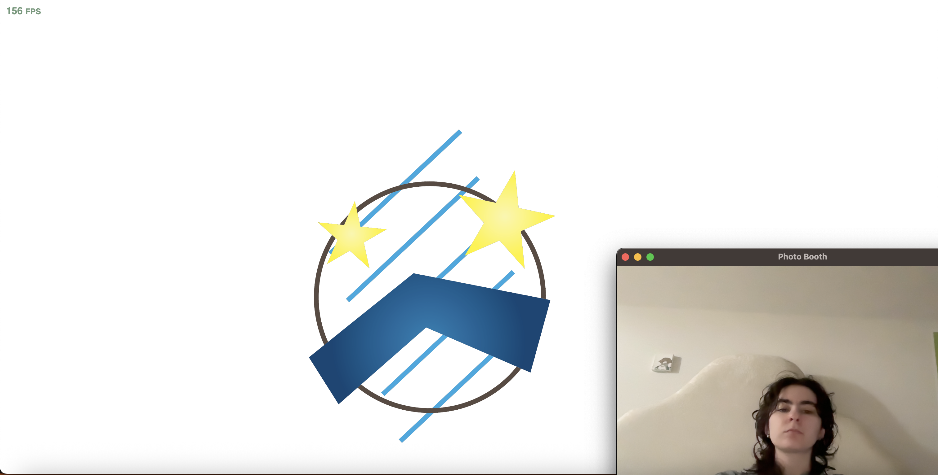 Experimentation with different angles and distances from the screen to see how the different pieces would react to my movements.
