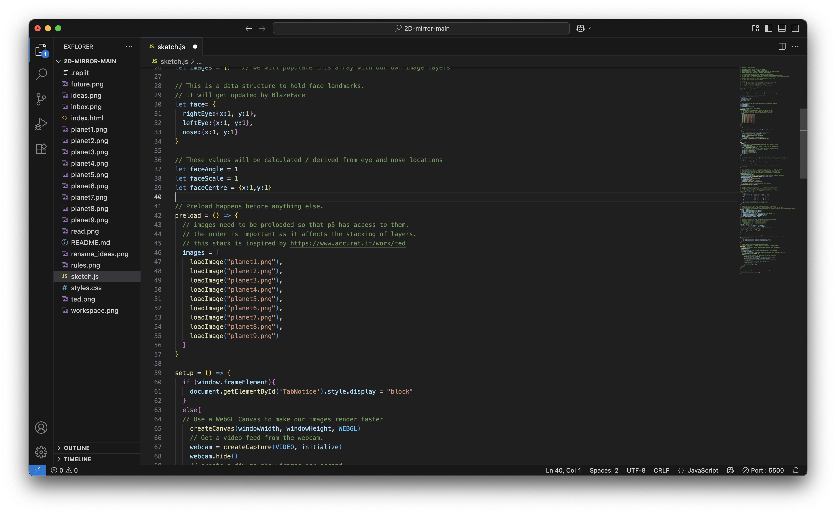 The code that I changed to insert my own images of each planet.