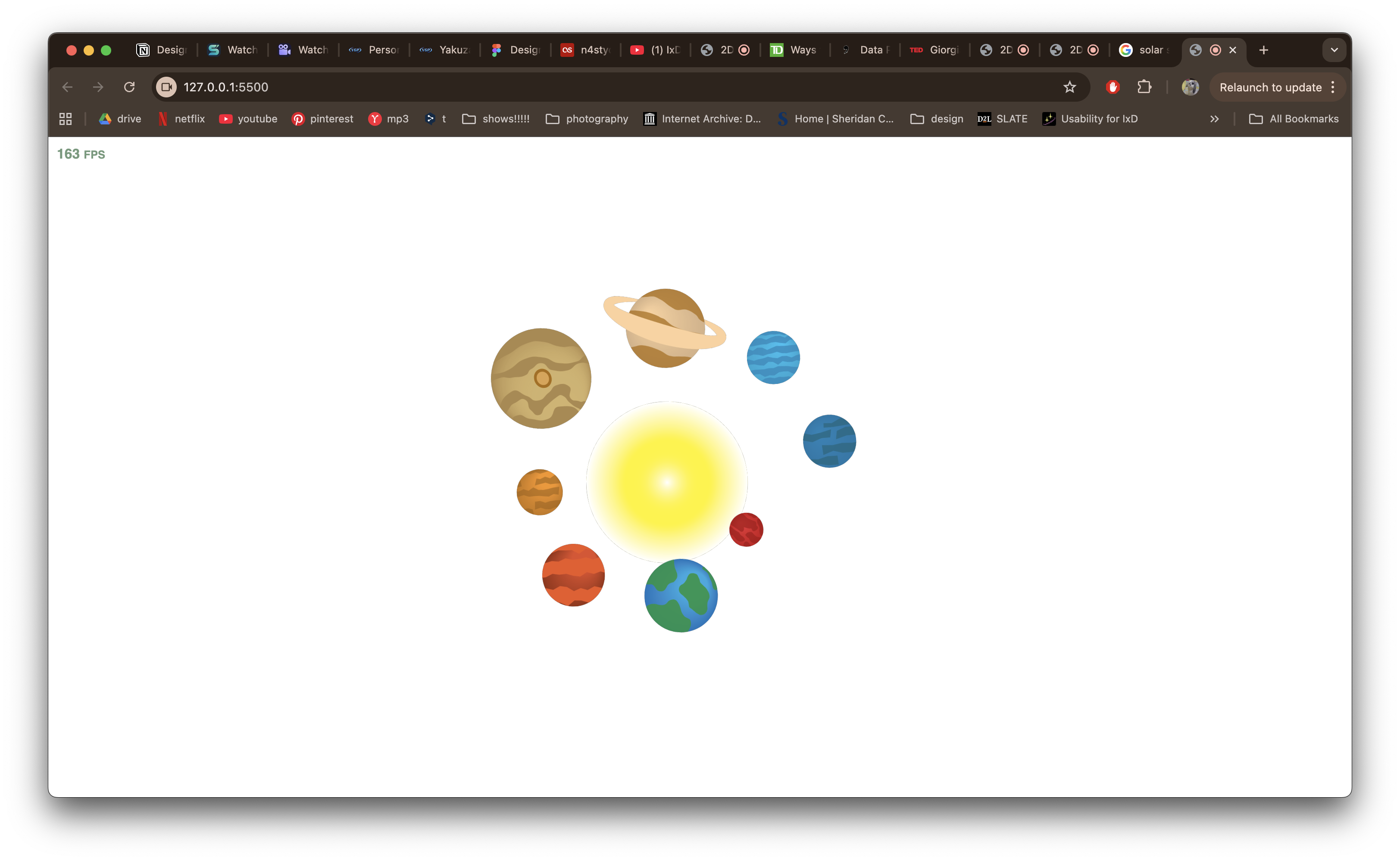 The composition view on the website.